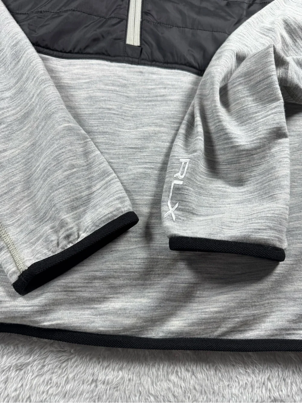 RLX Ralph Lauren Hybrid Wool Quarter Zip Hoodie Large